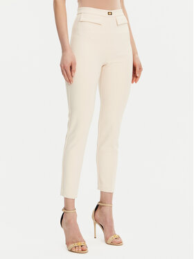 Elisabetta Franchi Elisabetta Franchi Stoffhose PA-077-51E2-V320 Écru Regular Fit