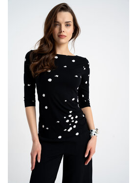 CLICK CLICK Bluzka 10-6873 Czarny Fitted Fit