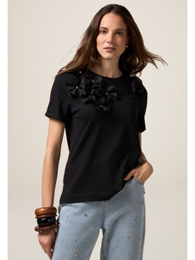 Oltre Oltre T-Shirt G326J004067N033 Czarny Regular Fit