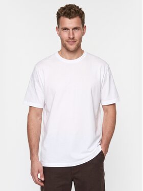 BASICLO BASICLO T-Shirt W-2031-5001 Biały Oversize