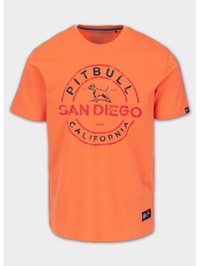 PITBULL PITBULL T-Shirt Koszulka męska SAN DIEGO INS. XL Pomarańczowy Regular Fit