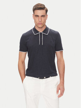Baldessarini Baldessarini Тениска с яка и копчета B4 10063.5283 Тъмносин Regular Fit