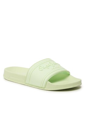 Pepe Jeans Pepe Jeans Natikači Slider Logo W PLS70125 Zelena