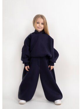DKaren Sport DKaren Sport Komplet bluza i spodnie materiałowe DK-K-B27 Kids Granatowy Balloon Fit