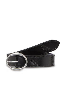 Calvin Klein Jeans Calvin Klein Jeans Dámsky opasok Round Classic Lthr Aop Belt K60K611245 Čierna