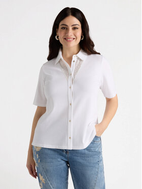 Fiorella Rubino Fiorella Rubino T-shirt G113L008403N011 Bianco Regular Fit