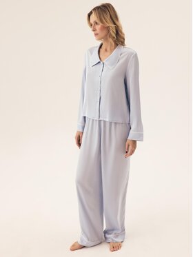 Esotiq Esotiq Piżama 43228 Niebieski Regular Fit