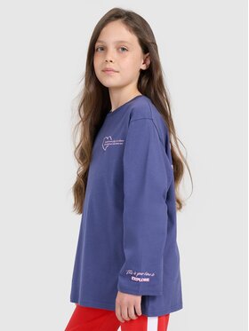 4F 4F Longsleeve 4FJRAW25TLONF589-33S Niebieski Oversize