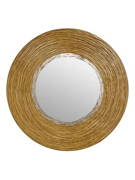 MIAhome MIAhome Lustro ścienne okrągłe Martin 90 cm Złoty