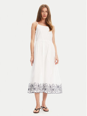 United Colors Of Benetton United Colors Of Benetton Rochie de vară 4KUSDV0B7 Alb Regular Fit