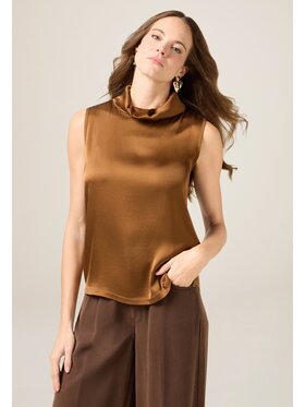 Oltre Oltre Blusa 2092R003187N022 Marrone Regular Fit