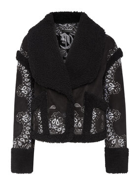 PHILIPP PLEIN PHILIPP PLEIN Cappotto in pelle 6785 Nero Loose Fit