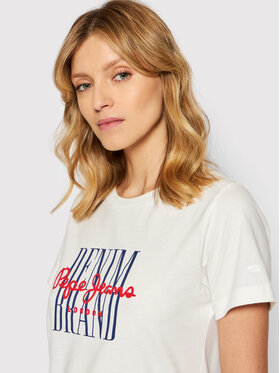 Pepe Jeans T-shirt Camille PL505147 Bijela Regular Fit