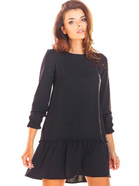 Awama Awama Vestito da giorno A310 Nero Basic Fit