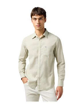 Wrangler Wrangler Koszula 112362732 Zielony Regular Fit