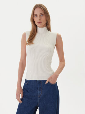 Kontatto Kontatto Bluză cu gât 3M0826C Écru Slim Fit