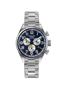 Aviator Aviator Zegarek V.2.25.0.170.5 Srebrny