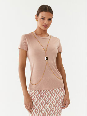 Elisabetta Franchi Elisabetta Franchi T-krekls MA-013-36E2-V200 Rozā Regular Fit