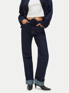 Vero Moda Vero Moda Jeansy Vmallison Mr Straight Rosebelt Jns Si346 10339315 Granatowy Regular Fit