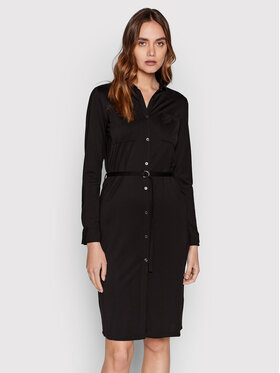Calvin Klein Calvin Klein Sukienka koszulowa Tencel Jersey Blend K20K203844 Czarny Regular Fit
