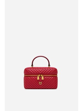 PINKO PINKO Torebka Vanity Soft Mini Cl Sheep Morbido Chevron Czerwony