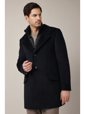 Lancerto Lancerto Płaszcz Ebikon KU073225000001 Czarny Regular Fit