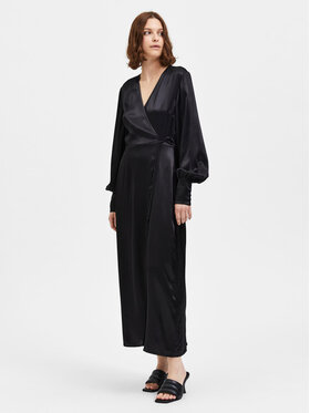 Selected Femme Selected Femme Koktejlové šaty Flyra 16086410 Černá Regular Fit