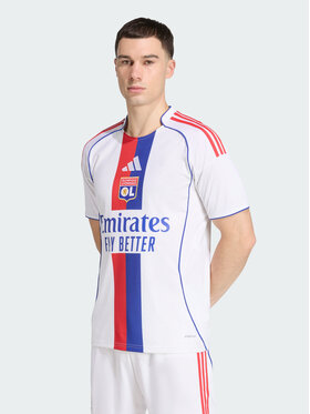adidas adidas Koszulka techniczna Olympique Lyonnais 25/26 Home Jersey Biały Slim Fit