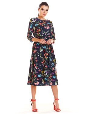 Infinite You Infinite You Sukienka letnia M192 Granatowy Basic Fit