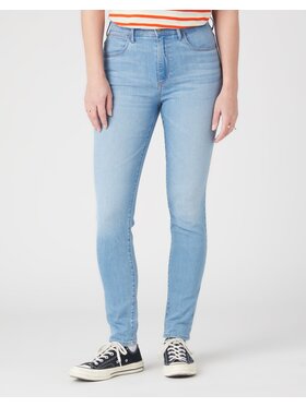 Wrangler Wrangler Jeansy HIGH SKINNY Niebieski Skinny Fit