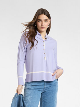 Elena Mirò Elena Mirò T-Shirt M607Z000749N0A1 Fioletowy Regular Fit