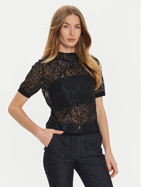 TWINSET TWINSET Blūze 242TP3010 Melns Slim Fit