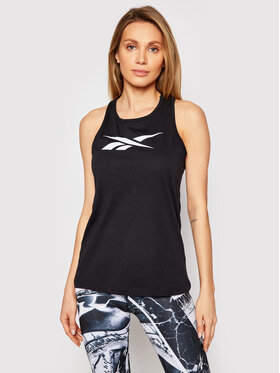 Reebok Reebok Top Training Essentials Graphic FU2337 Czarny Slim Fit