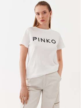 Pinko Pinko T-Shirt 101752 A150 Biały Regular Fit