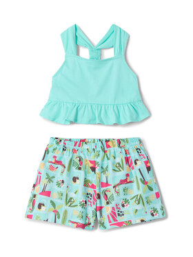Mayoral Mayoral Set top i hlače 3215 Zelena Regular Fit