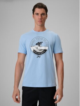 4F 4F T-Shirt 4FRSS26TTSHM4298-34S Niebieski Regular Fit