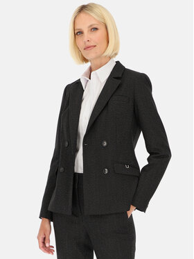 Potis & Verso Potis & Verso Marynarka Kera Czarny Slim Fit