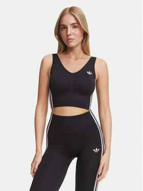 adidas adidas Sportovní podprsenka Essentials 3 Stripes Seamless Bralette KZ4109 Černá