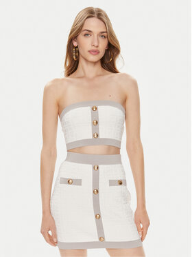 Elisabetta Franchi Elisabetta Franchi Blūze TK-15B-42E2-004477 Balts Slim Fit