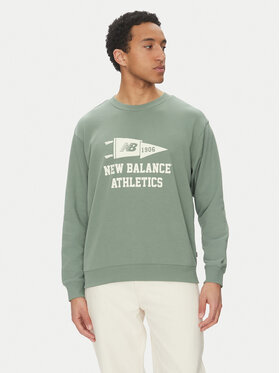 New Balance New Balance Sweatshirt MT51929DKJ Grün Relaxed Fit