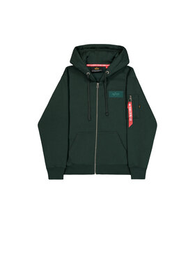 Alpha Industries Alpha Industries Bluza Backprint Zip Hoodie Zielony Regular Fit