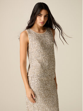 Oltre Oltre T-shirt G000J004350N002 Oro Slim Fit