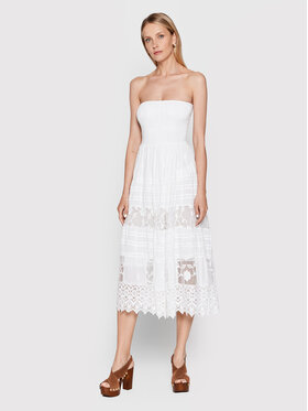 Iconique Iconique Rochie de vară Gaia IC22 096 Alb Regular Fit