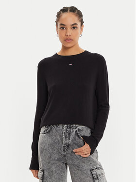 Tommy Jeans Tommy Jeans Pullover Essential DW0DW17254 Schwarz Regular Fit