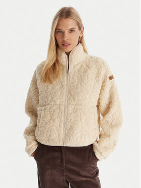Roxy Roxy Fleecová mikina Blurry Cloud ERJPF03212 Écru Regular Fit