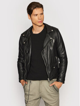 Serge Pariente Serge Pariente Lederjacke Rocky Schwarz Regular Fit