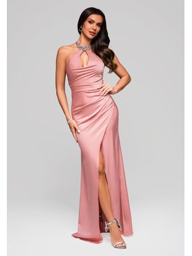 Ombre Ombre Sukienka wieczorowa LA-OM-DLR194 Różowy Regular Fit