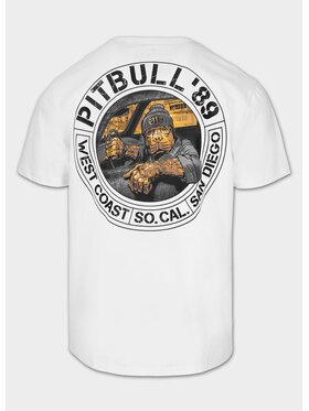 PITBULL PITBULL T-Shirt Koszulka męska DRIVING M Biały Regular Fit
