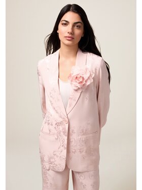 Oltre Oltre Marynarka R087R002075N006 Różowy Baggy Fit
