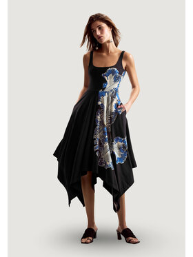 Desigual Desigual Sukienka codzienna VEST_ORCHID_LACROIX Czarny Casual Fit